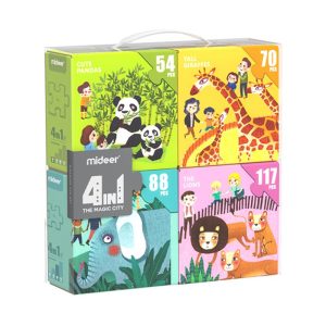 4 In 1 Puzzle – Animals – Mideer 4 In 1 Puzzle - Animals Mideer Jigsaw Puzzles