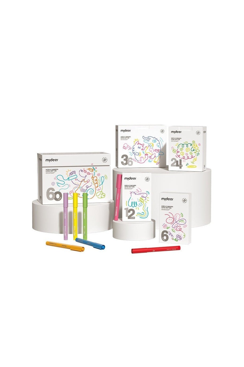 Acrylic Markers Ultra Soft – 12 Colors – Mideer Acrylic Markers Ultra Soft - 12 Colors Mideer Early Education