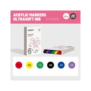 Acrylic Markers Ultra Soft – 6 Colors – Mideer Acrylic Markers Ultra Soft - 6 Colors Mideer Early Education