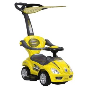 Amsham Mega Car Canpoy Pusher Car – Yellow – Amsham Toys Amsham Mega Car Canpoy Pusher Car - Yellow Amsham Toys Push Car