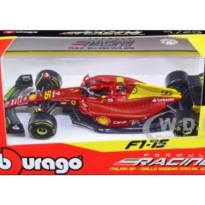 Bburago 1:43 Scale Formula Racing 2022 Ferrari F1-75 #55 Carlos Sainz Diecast Model – Bburago Bburago 1:43 Scale Formula Racing 2022 Ferrari F1-75 #55 Carlos Sainz Diecast Model Bburago Cars & Toys