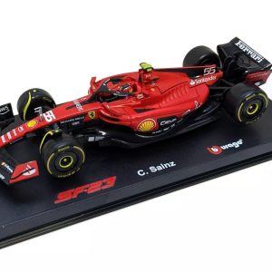 Bburago 18-36835S F1 Ferrari SF-23 #55 Carlos Sainz with Helmet 1:43 Scale Diecast Model – Bburago Bburago 18-36835S F1 Ferrari SF-23 #55 Carlos Sainz with Helmet 1:43 Scale Diecast Model Bburago Cars & Toys