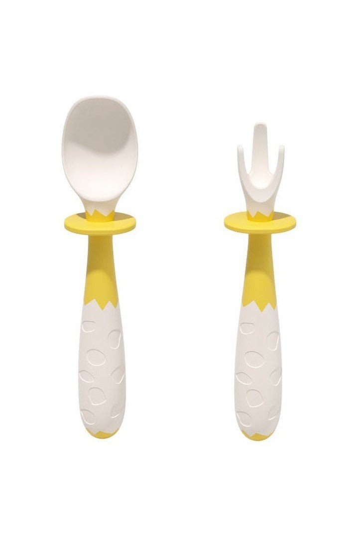 Bendable Cutlery For Kids – Yellow – Mideer Bendable Cutlery For Kids - Yellow Mideer Feeding