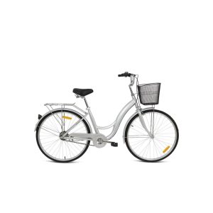 Brooklyn 26" City Bike – Silver – Mogoo Brooklyn 26" City Bike - Silver Mogoo Bicycles