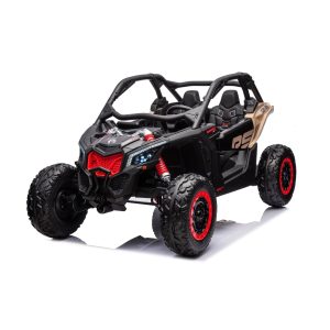 Can Am Maverick Licensed 24V Electric Ride On UTV Buggy, LED Lights, EVA Wheels, MP3, Parental Remote – Black – Maverick Can Am Maverick Licensed 24V Electric Ride On UTV Buggy