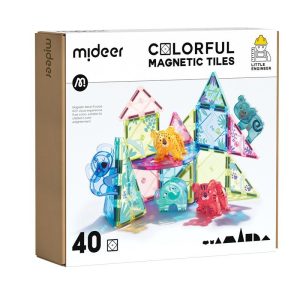 Colorful Magnetic Tiles 40 Pcs – Mideer Colorful Magnetic Tiles 40 Pcs Mideer Magnetic Toys