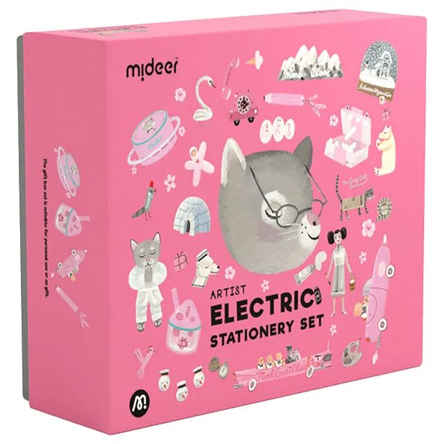 Electric Stationery Set – Pink – Mideer Electric Stationery Set - Pink Mideer Early Education
