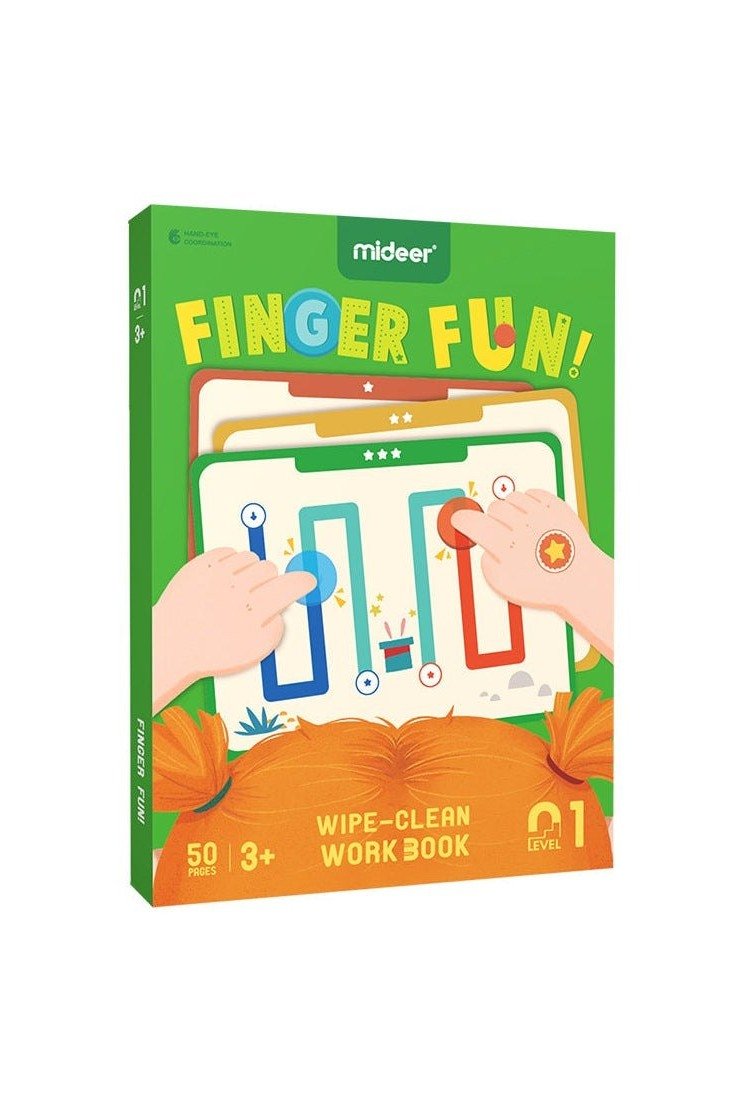 Finger Fun – Wipe-Clean Workbook – Mideer Finger Fun - Wipe-Clean Workbook Mideer Early Education