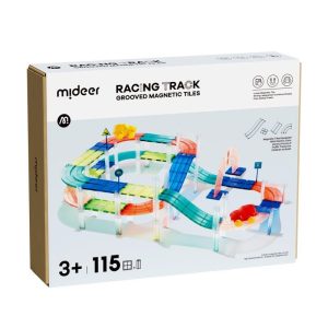 Grooved Magnetic Tiles – Racing Track – Mideer Grooved Magnetic Tiles - Racing Track Mideer Magnetic Toys