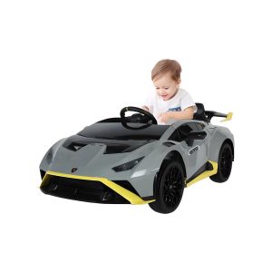 Lamborghini Hurcan Sto Kids Car – Grey (12V) – Lamborghini Lamborghini Hurcan Sto Kids Car - Grey (12V) Lamborghini Electric Car