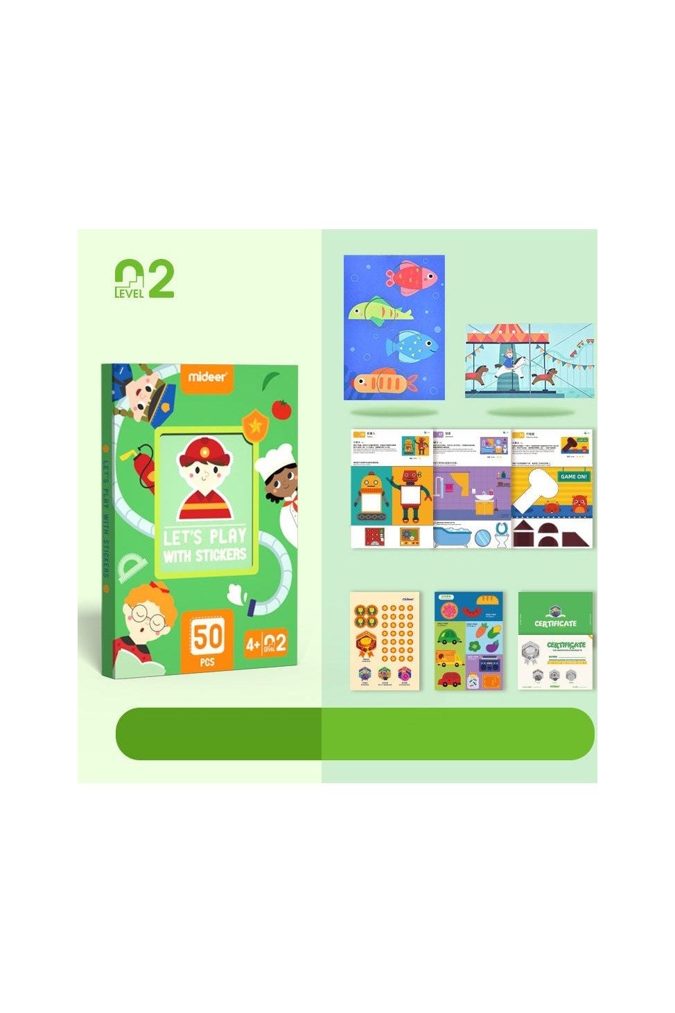Let'S Play With Stickers – Level 2 – Mideer Let'S Play With Stickers - Level 2 Mideer Art & Craft