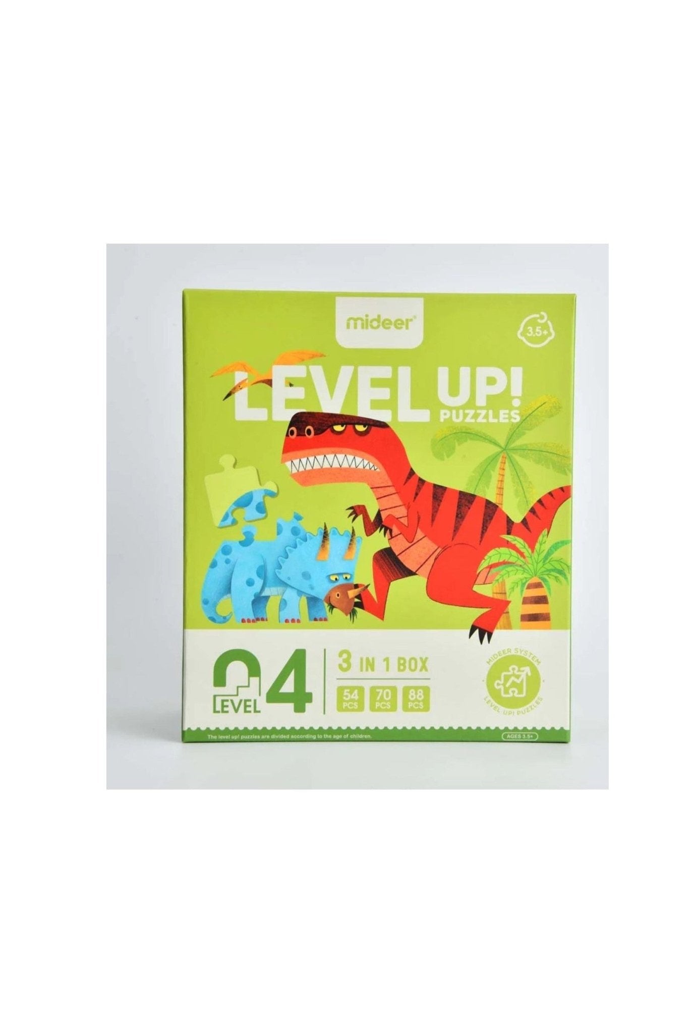Level Up Puzzles – Dino (3 In 1) Level 4 – Mideer Level Up Puzzles - Dino (3 In 1) Level 4 Mideer Jigsaw Puzzles