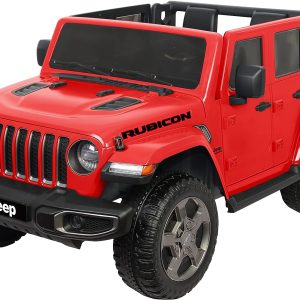 Licensed Battery Operated Jeep Rubicon Kids Car - Red (12V) Jeep Electric Car
