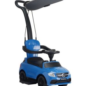 Mercedes Handle With Canpoy Push Car – Blue – Factual Toys Mercedes Handle With Canpoy Push Car - Blue Factual Toys Push Car