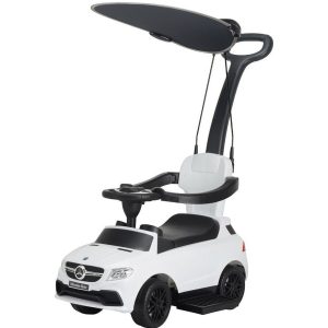 Mercedes Handle With Canpoy Push Car – White – Factual Toys Mercedes Handle With Canpoy Push Car - White Factual Toys Push Car