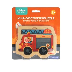 Mini Discovery Puzzle – Fire Truck – Mideer Mini Discovery Puzzle - Fire Truck Mideer Jigsaw Puzzles