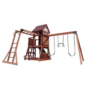 Mountpeak – Vinson Massif Swing Set And Playhouse w/ Wooden Roof – Mount Peak Mountpeak - Vinson Massif Swing Set And Playhouse w/ Wooden Roof Mount Peak Outdoor