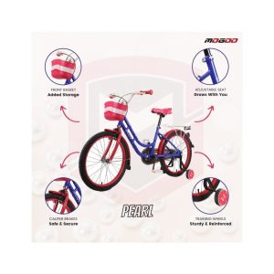 Pearl Girls Bike – 16 Inch – Blue – Mogoo Pearl Girls Bike - 16 Inch - Blue Mogoo Bicycles