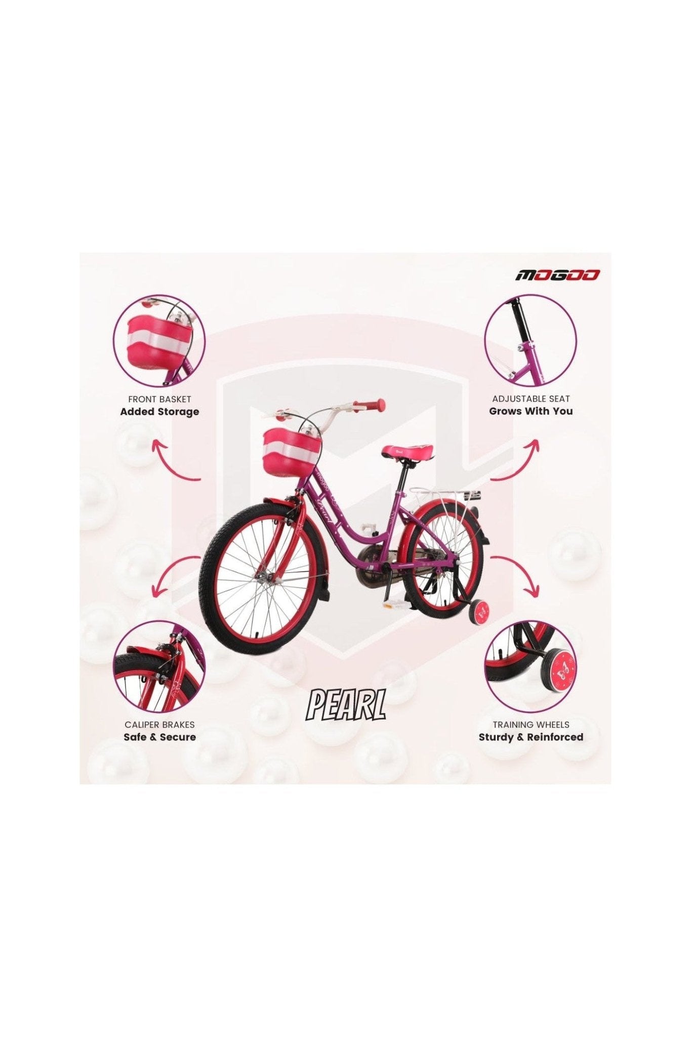 Pearl Girls Bike – 16 Inch – Purple – Mogoo Pearl Girls Bike - 16 Inch - Purple Mogoo Bicycles