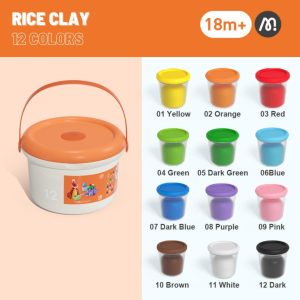 Rice Clay Bucket – 12 Colors – Mideer Rice Clay Bucket - 12 Colors Mideer Art & Craft