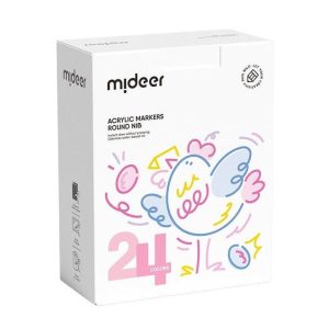 Round Nib Acrylic Markers – 24 Colors – Mideer Round Nib Acrylic Markers - 24 Colors Mideer Early Education