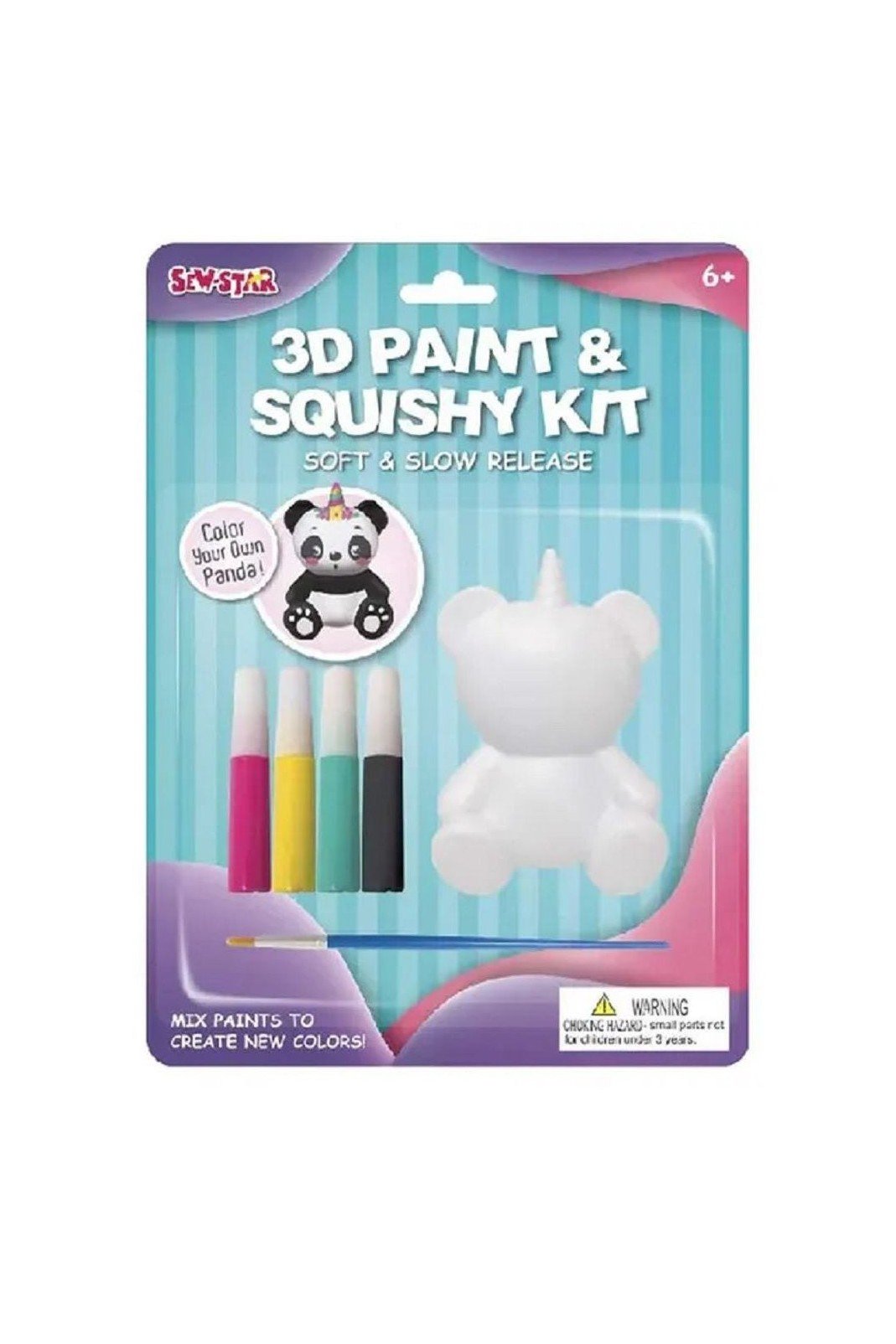 Sew Star – 3D Paint And Squishy Kit – Panda – Sew Star Sew Star - 3D Paint And Squishy Kit - Panda Sew Star Art & Craft