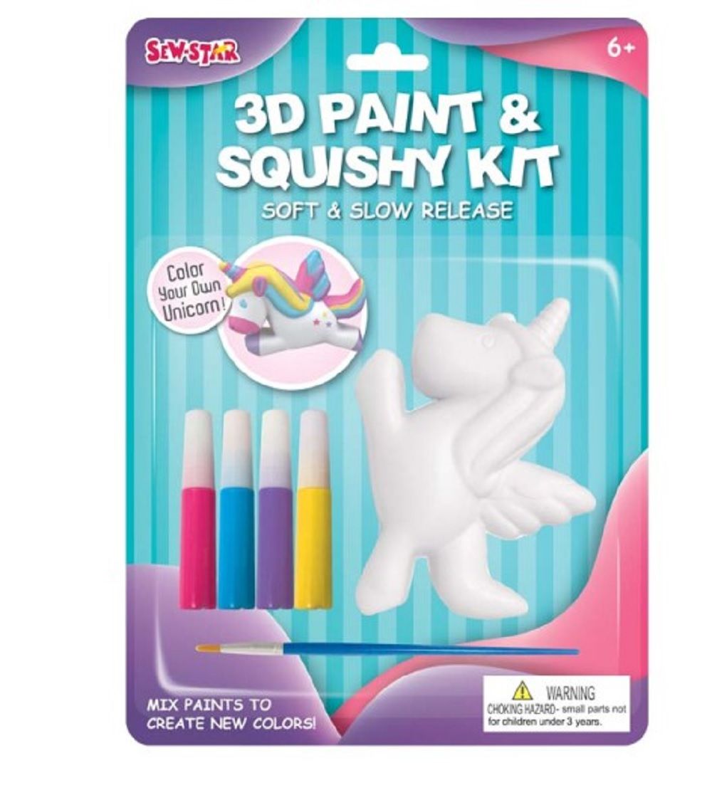 Sew Star – 3D Paint And Squishy Kit – Unicorn – Sew Star Sew Star - 3D Paint And Squishy Kit - Unicorn Sew Star Art & Craft