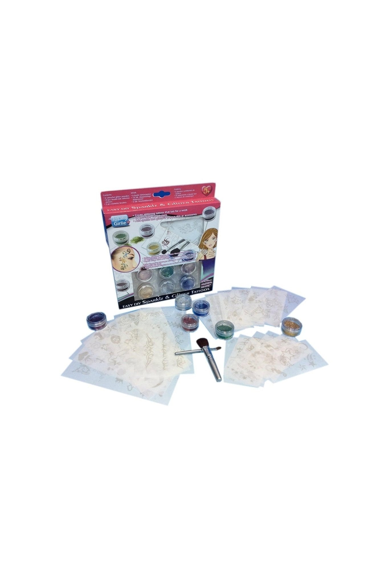 Totally Girlie – Easy Sparklz & Glitter Tattoos DIY Crafts Kit – Totally Girlie Totally Girlie - Easy Sparklz & Glitter Tattoos DIY Crafts Kit Totally Girlie Art & Craft