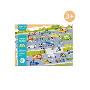 Transportation Reusable Stickers – Mideer Transportation Reusable Stickers Mideer Art & Craft
