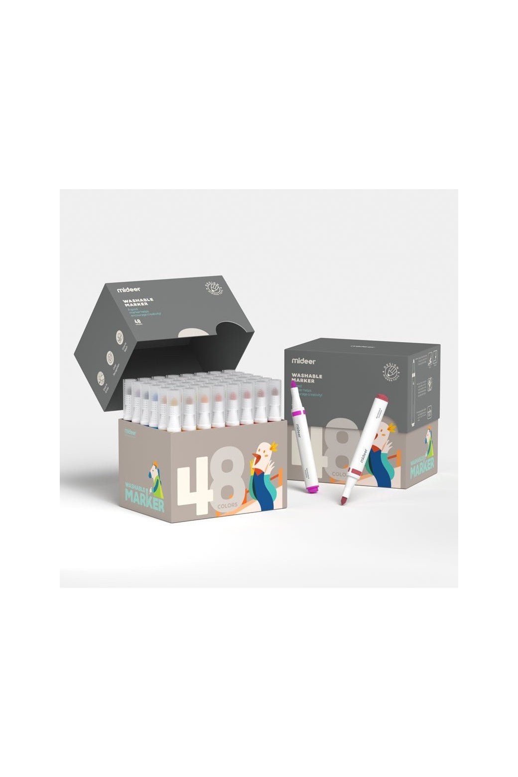 Washable Markers – 48 Colors – Mideer Washable Markers - 48 Colors Mideer Art & Craft