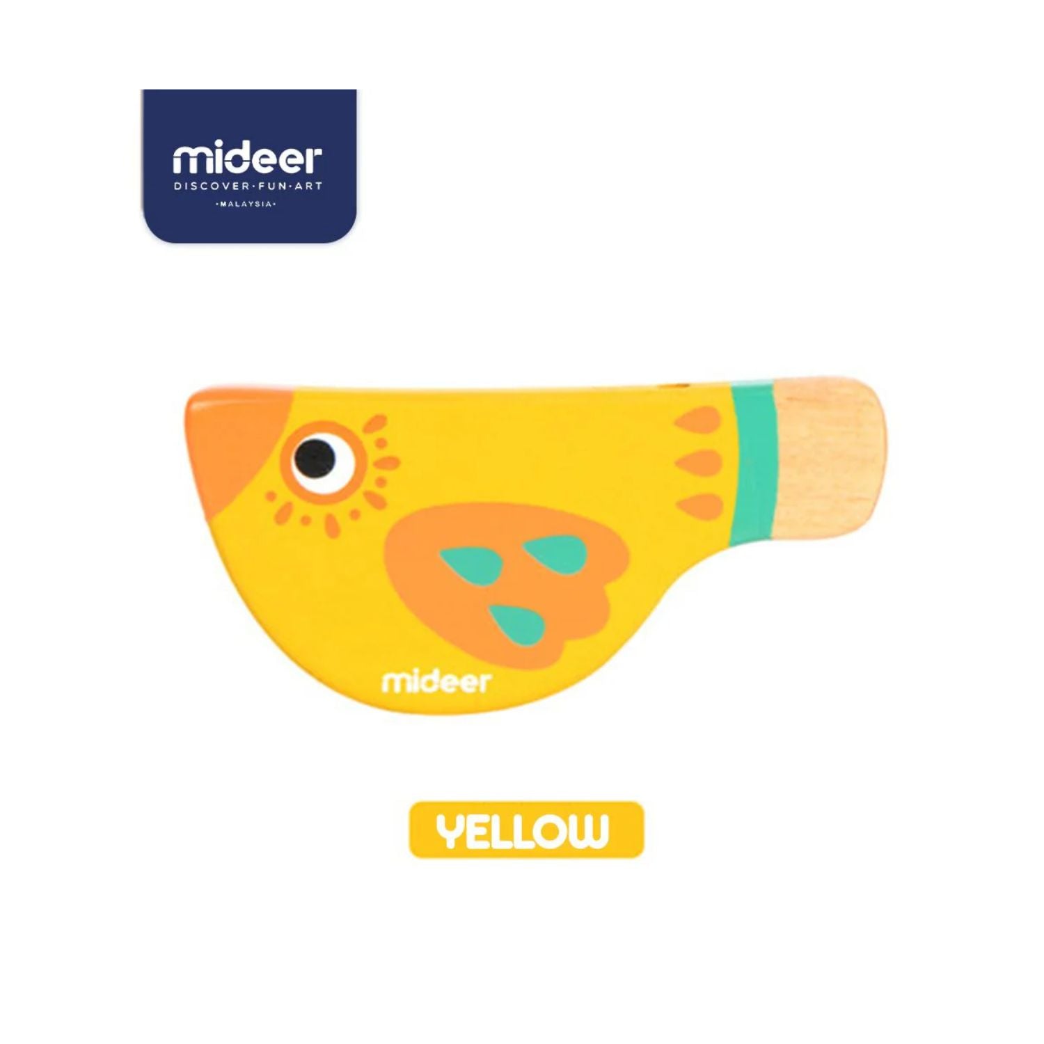 Whistle – Yellow – Mideer Whistle - Yellow Mideer Wooden Toys
