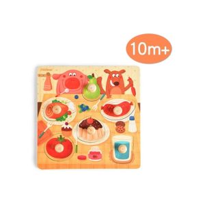 Wooden Peg Puzzle – Dinner Time – Mideer Wooden Peg Puzzle - Dinner Time Mideer Jigsaw Puzzles